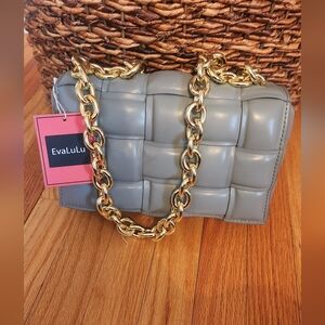 Beautiful Evalulu Padded Casette Chain Bag